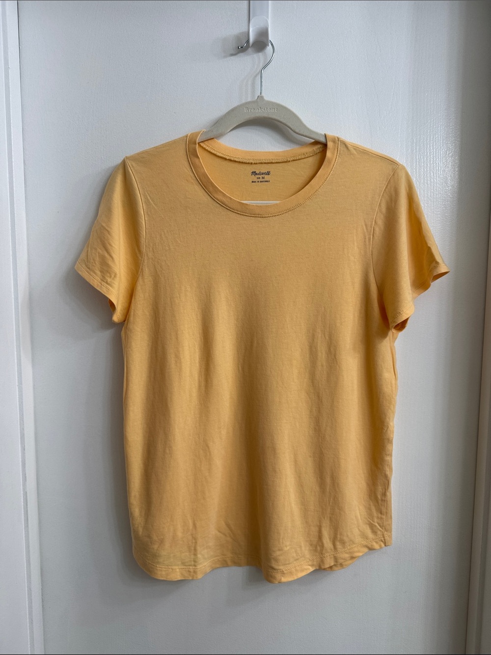 Madewell Short Sleeve Crewneck Tee in Soft Yellow